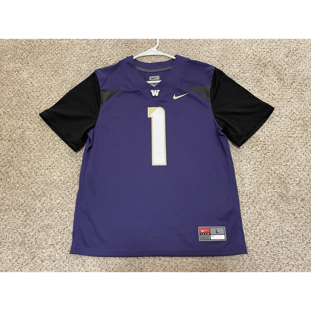 University of Washington Huskies #1 Nike On Field Womens Large Football Jersey - Picture 1 of 4
